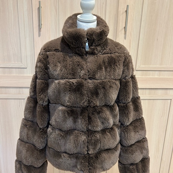 Calvin Klein Jackets & Blazers - Women's NWT Calvin Klein BrownFaux Fur Puffer Jacket - Size Small